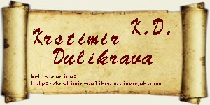 Krstimir Dulikrava vizit kartica